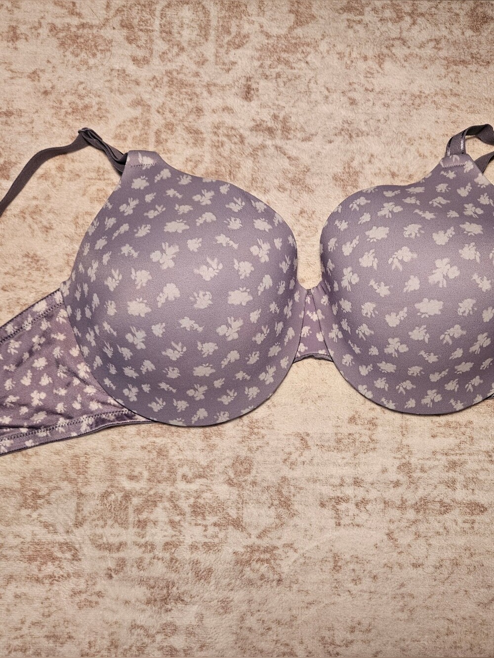 Warner's Lavender Floral Molded "This Is Not A Bra"